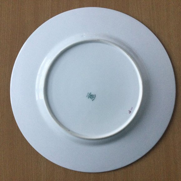 Vintage Coalport AD 1750 England Porcelain plate 10 5/8" diameter peacock floral - Picture 8 of 9